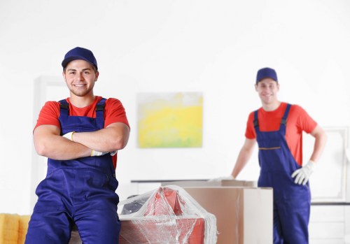 Student removals team loading boxes in West Kensington
